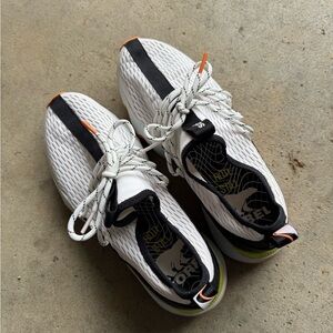 Sorel White Athletic Sneakers with Black and Orange Details